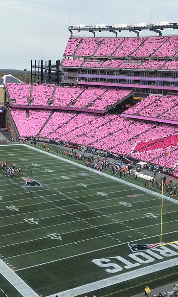 Patriots raise breast cancer awareness with incredible display at Gillette Stadium